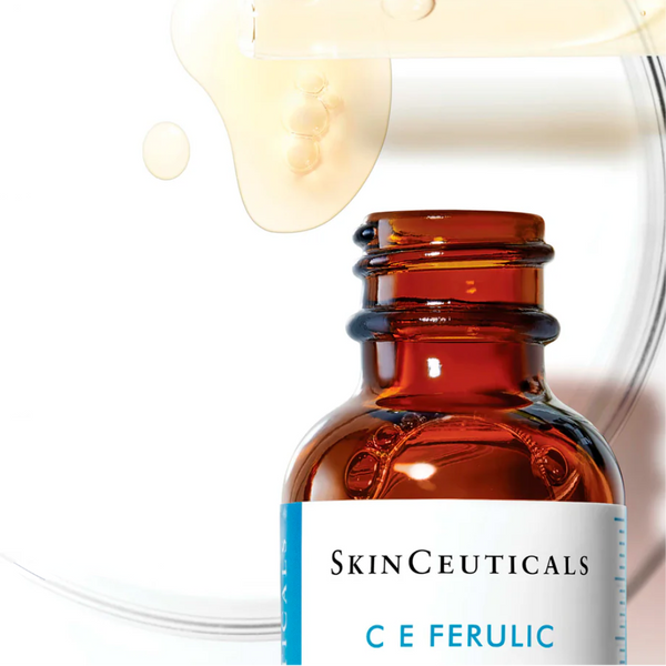 SkinCeuticals C E Ferulic skincare serum bottle with dropper on a white background